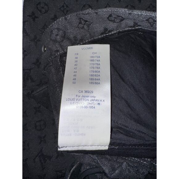 Louis Vuitton NBA Monogram Logo Gris Chine Grey Black Regular Denim Jeans 34 - Picture 16 of 16